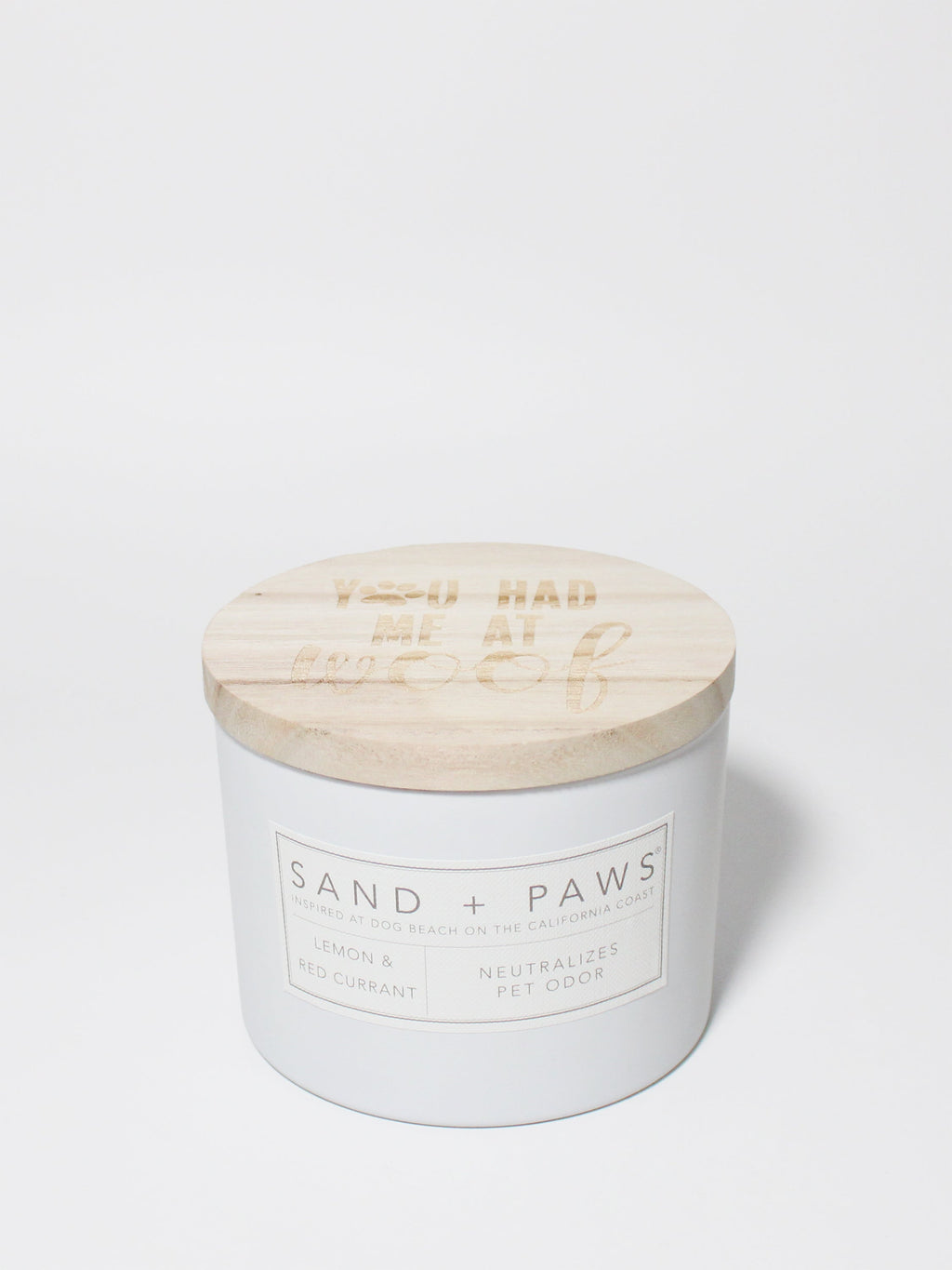 Signature Sand + Paws Lemon & Red Currant 12 oz scented candle