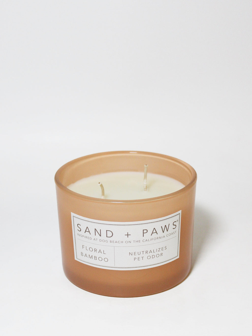 Signature Sand + Paws Floral Bamboo 12 oz scented candle