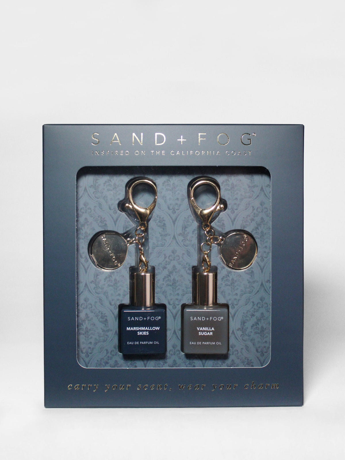 Luxurious Bag Charm Perfume Oil Rollerball Set - Marshmallow Skies + Vanilla Sugar